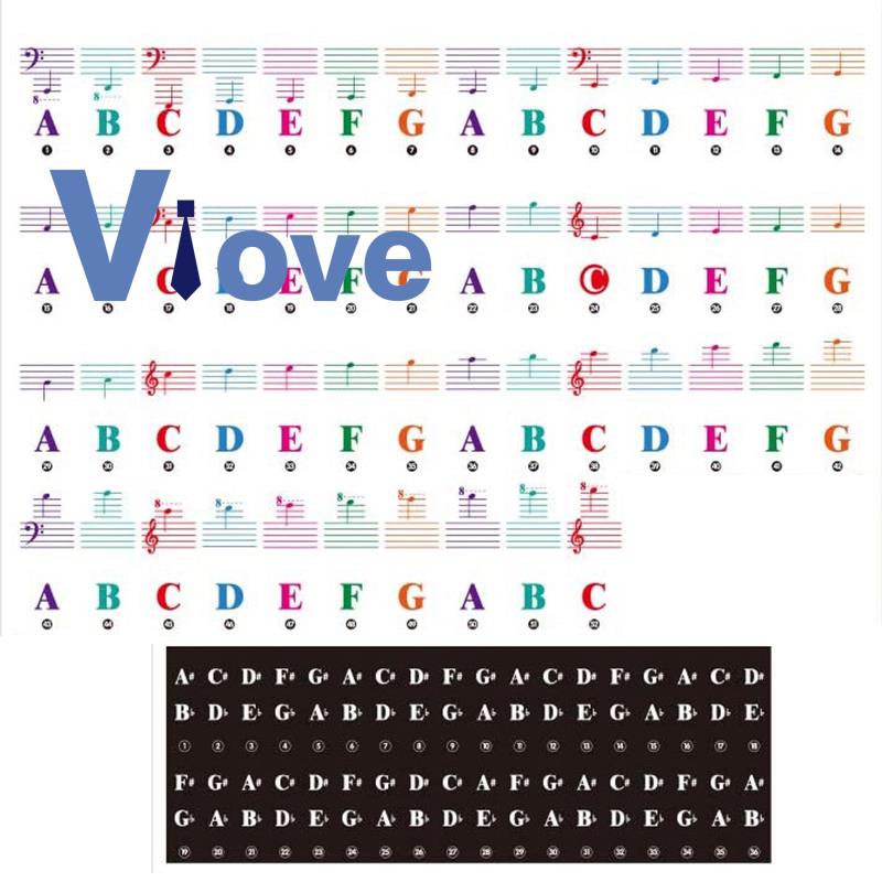 Miếng Dán Nhiều Màu Sắc Trang Trí Bàn Phím Đàn Piano 88 / 61 / 54 / 49 / 37