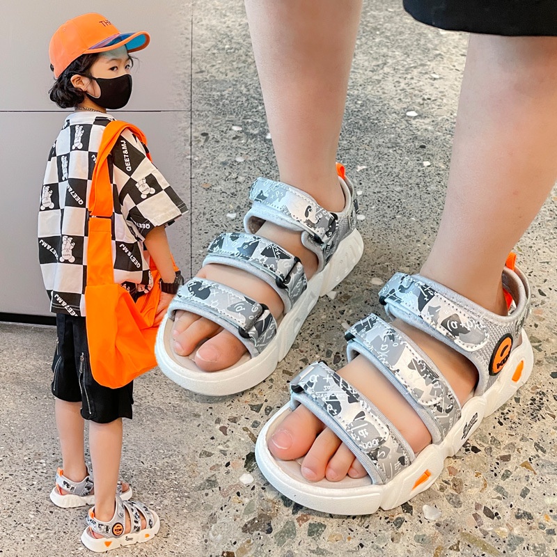 Dép sandal thể thao cho bé trai 2-7 tuổi Phương linh 86 siêu nhẹ quai ngang đế êm chống trượt thời trang E65