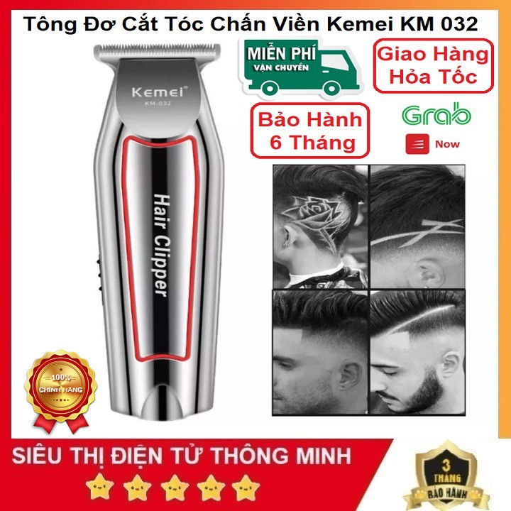 Tông Đơ Cắt Tóc Chấn Viền Chính Hãng, Kemei KM 032 Có Chế Độ Turbo Cực Khỏe - Bảo Hành 6 Tháng