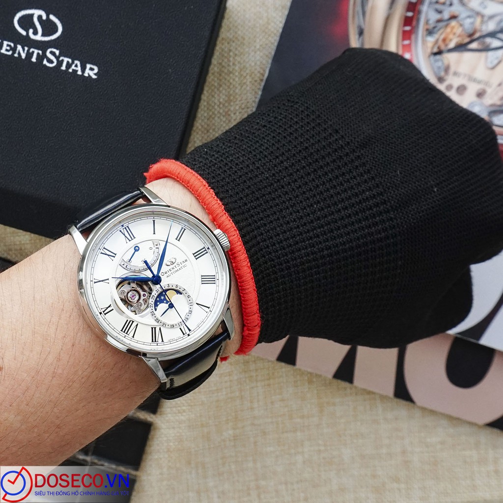 Đồng hồ nam Orient Star Mechanical Moon Phase Classic RE-AY0106S00B