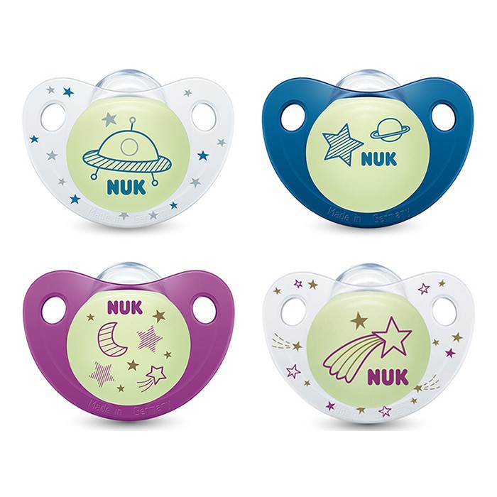 Bộ 2 ty ngậm Nuk Night/Day Silicone NU31880, NU31795