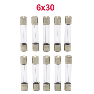 10 Cái / lốc 6 * 30Mm Cầu chì ống thủy tinh thổi nhanh 6X30 Mm 250V 0.5 1 2 3 4 5 6 8 10 15 20 25 30 a Amp Cầu chì