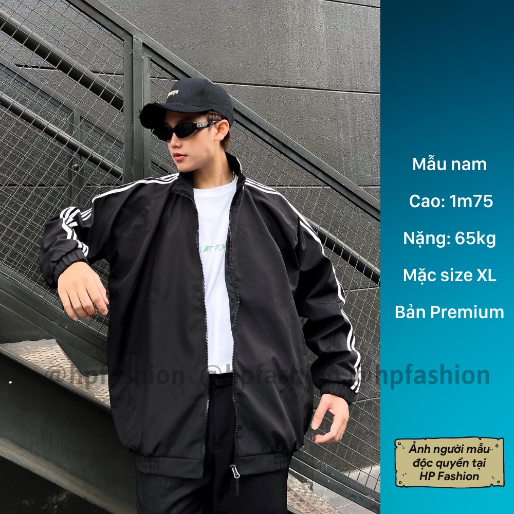 Áo khoác bóng chày form rộng vải dù cao cấp ❤️ Áo bomber thời trang Hàn Quốc dáng Unisex nam nữ D01 - Happy Style