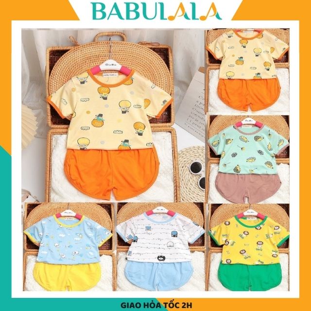 Đồ Bộ Bé Trai Bé Gái Cộc Tay Minky Mom Chính Hãng Vải Thun Lạnh