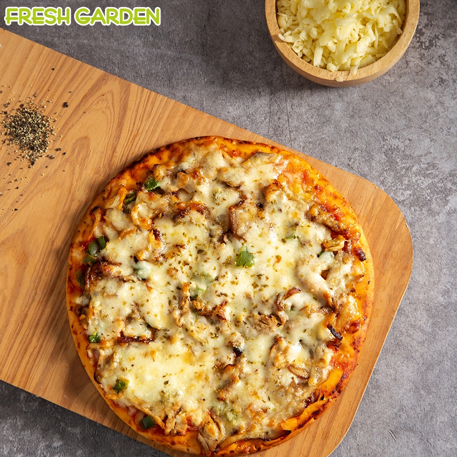 Bánh Pizza Gà Sốt Teriyaki FRESH GARDEN 220g Thơm Ngon Tiện Lợi Chỉ 10 Phút Nướng