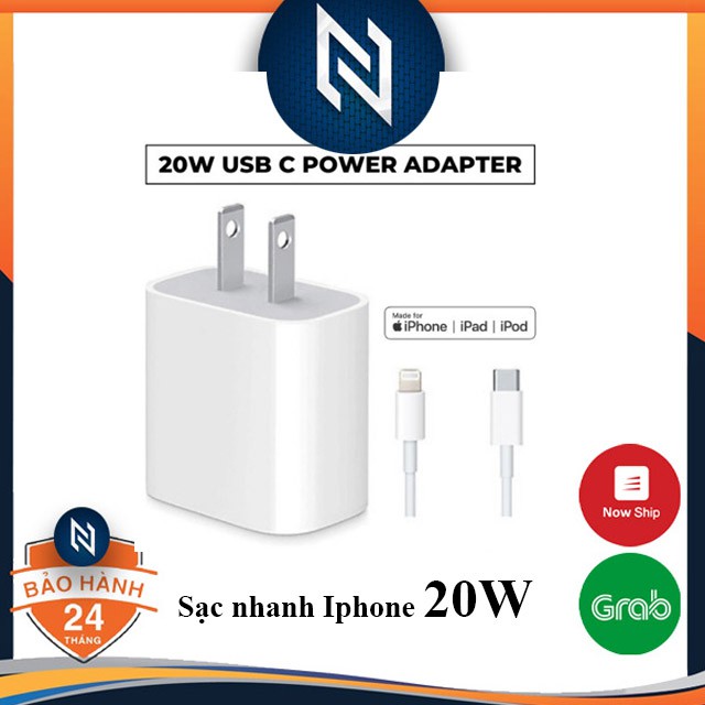 " Rẻ Nhất Shopee " (Chính hãng) Bộ sạc nhanh củ sạc cáp sạc iPhone 20W chính hãng Apple bóc máy 11 Pro Max Tặng Box