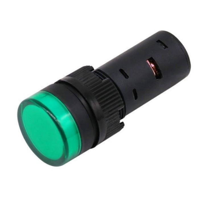 Đèn led báo pha 220vac phi 16mm AD16-16C màu đỏ, vàng, xanh lá gắn tủ điện | BigBuy360 - bigbuy360.vn