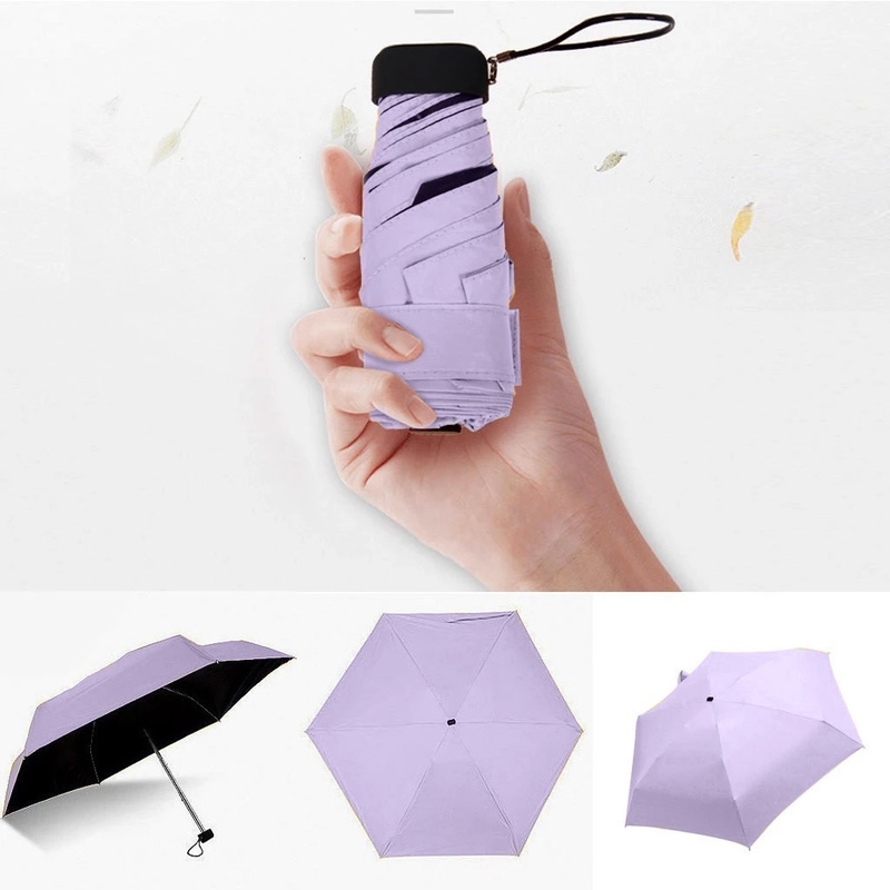 Dù Gấp Mini Chống Gió Che Mưa Nắng Dễ Thương Dành Cho Nữ