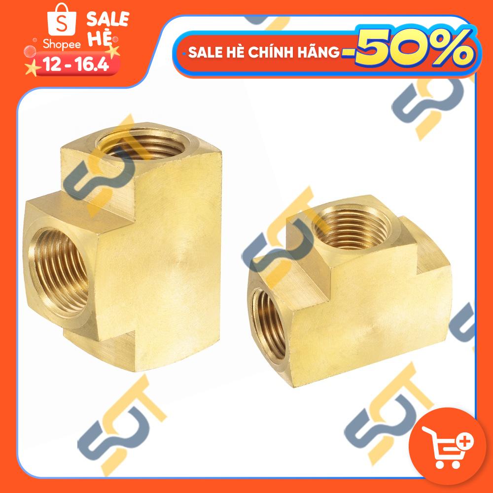 [TÊ NỐI REN] Tê chia ba đầu ren trong bước ren dân dụng - Đồng phay nguyên khối (brass pipe fitting female elbow) Tee T