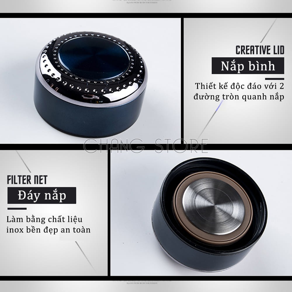 Bình giữ nhiệt nóng lạnh lõi thép inox 304 chống gỉ A150 giữ nhiệt tốt chịu lực chống va đạp tiện lợi