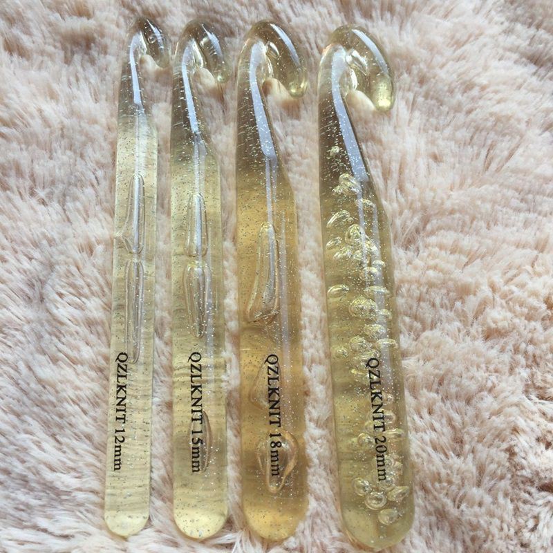 Set 4 kim đan len bằng nhựa thân thiện với môi trường đầy màu sắc