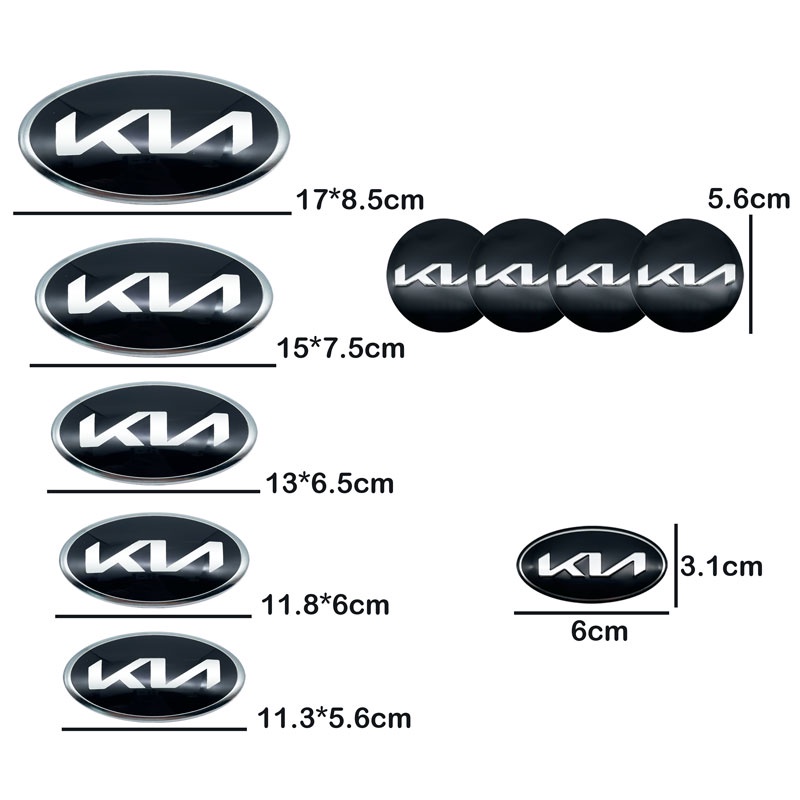 Huy Hiệu Dán Trang Trí Mui Xe Hơi KIA K2 K3 K4 K5 KX7 Sportage Picanto Sorento Rio Soul Ceed Forte