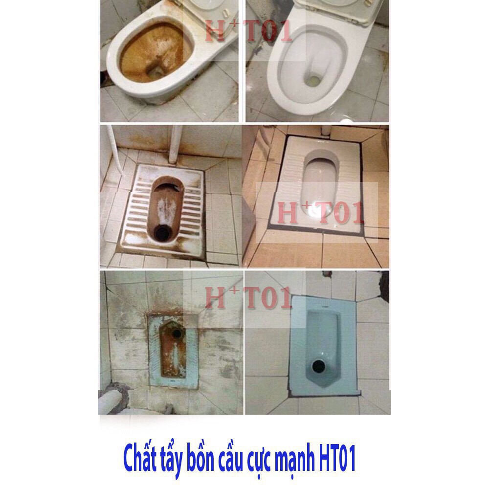 nước tẩy bồn cầu HT01 đậm đặc siêu sạch chai 960ML