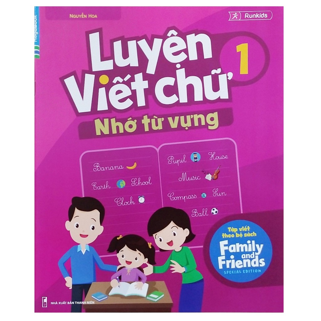 Sách - Luyên viết chữ tập 1 nhớ từ vựng theo bộ family and friends