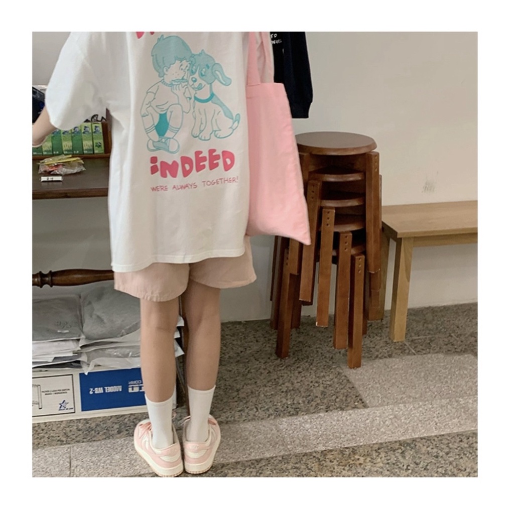 Set Thun Friend Indeed PEONYB Nữ [FREESHIP]  Bộ đồ áo phông form rộng kèm short suông hàn quốc đẹp Ulzzang