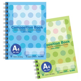 Sổ Lò Xo Kép A4 Klong Compostion Book - 260 Trang - Ms: 900