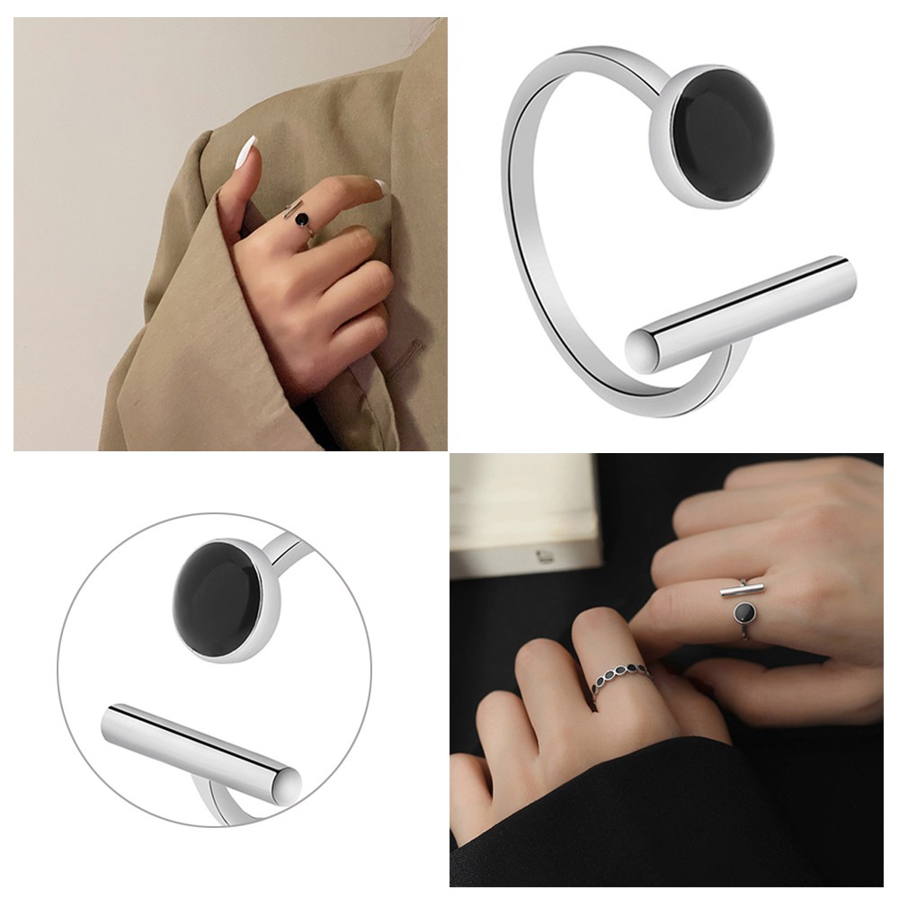 Nhẫn Đeo Tay Màu Đen Có Thể Điều Chỉnh Cho Cặp Đôi