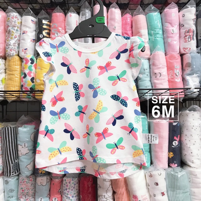 Áo cotton cho bé - hình bướm 6m:5-7kg