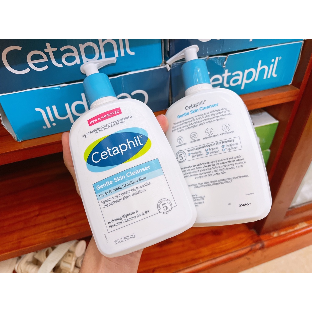 Mẫu Mới Sữa Rửa Mặt Sữa Tắm dịu nhẹ Cetaphil Gentle Skin Cleanser Mỹ 118ml - 591ml Face + Body