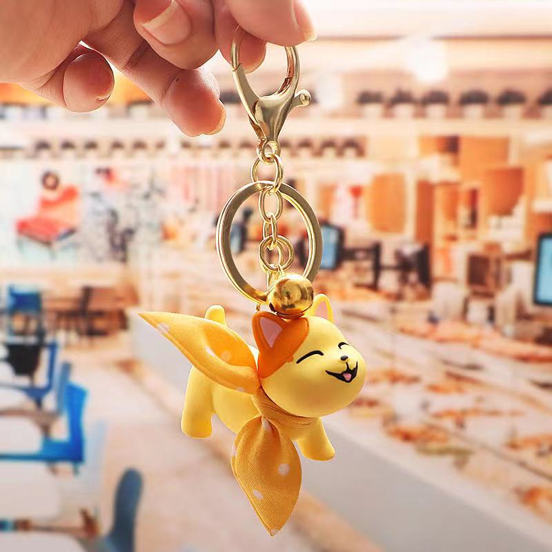 Móc Khóa Mèo Quàng Khăn Treo Túi