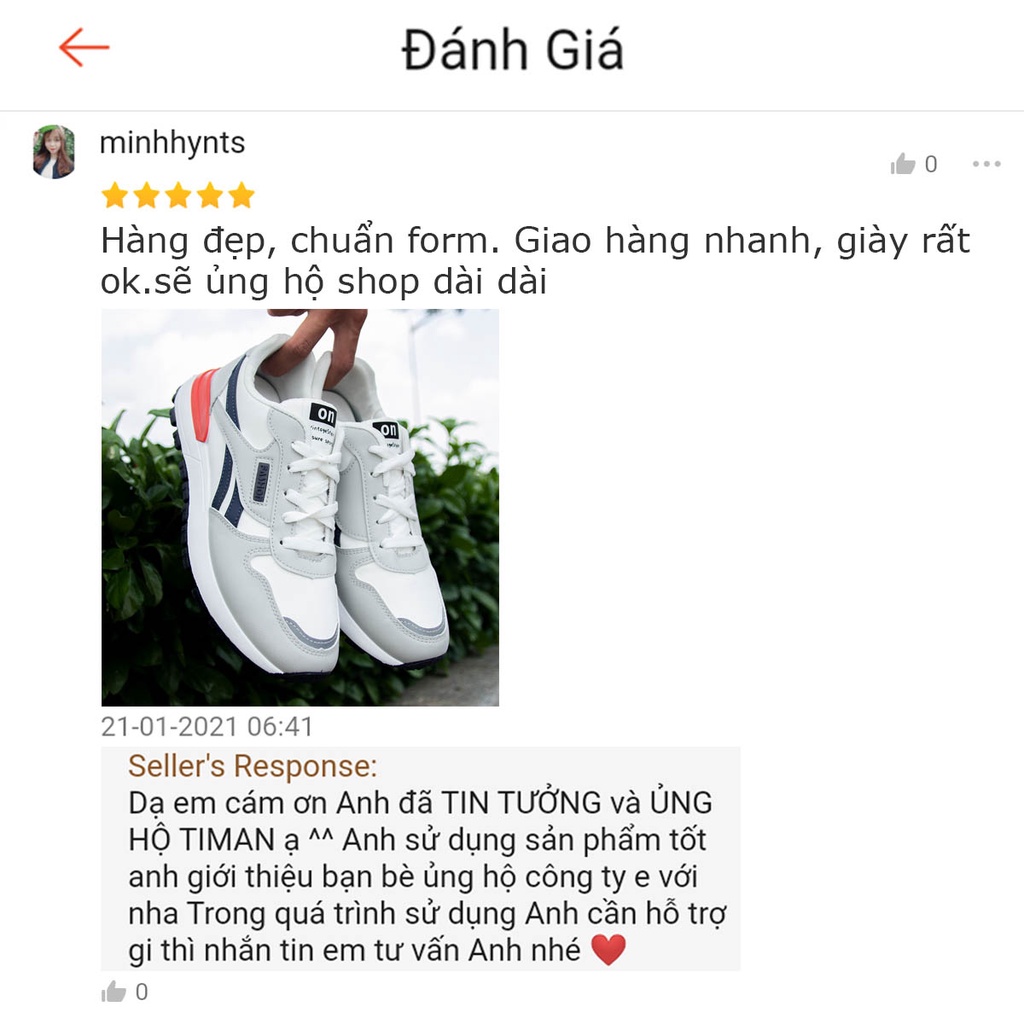 Giày thể thao nam sneaker TIMAN FL05 đế êm vải thoáng khí bảo hành 1 năm