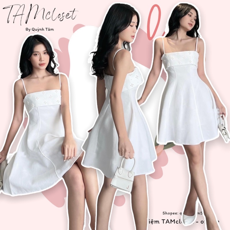 Đầm xoè váy hai dây dự tiệc siêu xinh - TK1065