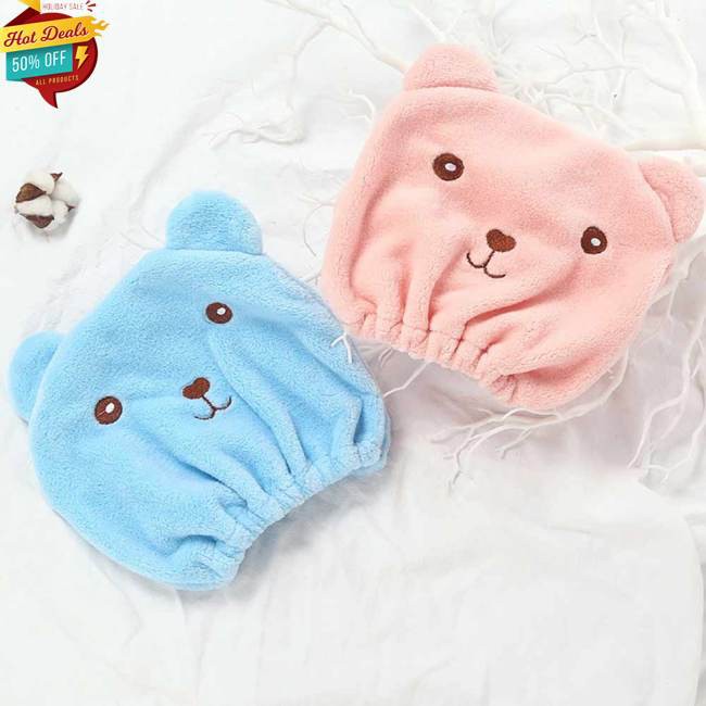 Khăn trùm tóc sợi micro thấm hút nước khô nhanh tiện dụng