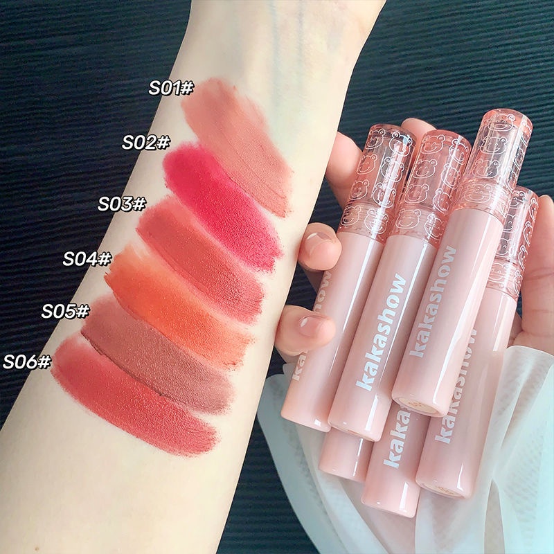Dầu Dưỡng Môi Kakashow Chống Thấm Nước Tạo Hiệu Ứng Gương Hồng Hào Màu Hồng Cherry