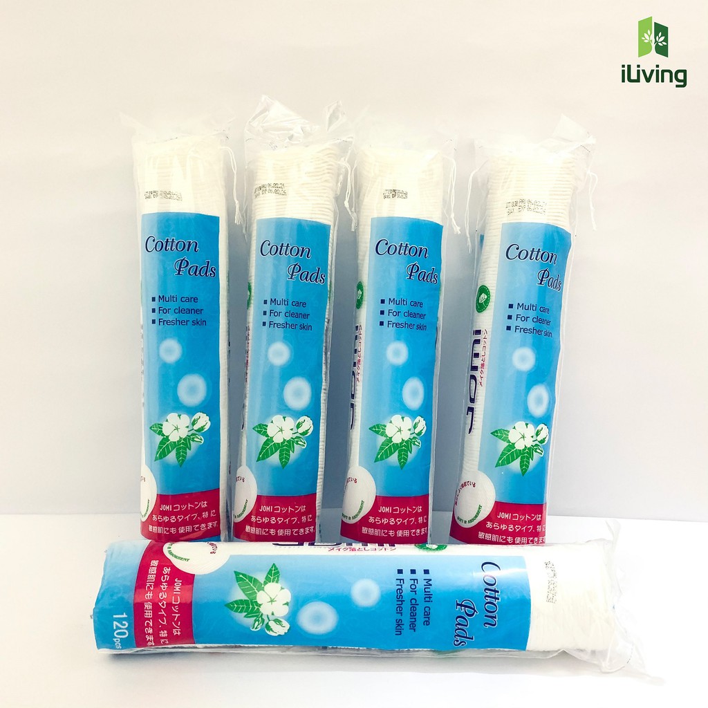 Bông tẩy trang Jomi Cotton Pads 120 miếng  ILIVING-JOMBTT120M | BigBuy360 - bigbuy360.vn