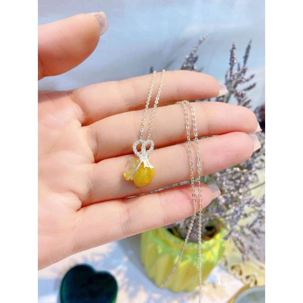 Kẹp nơ bạc ta móc mặt túi tiền