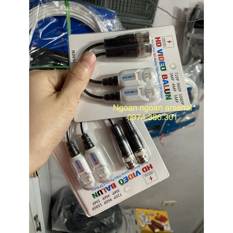 video balun chuẩn HD dùng cho camera. hàng loại 1. báo giá 1 vỉ