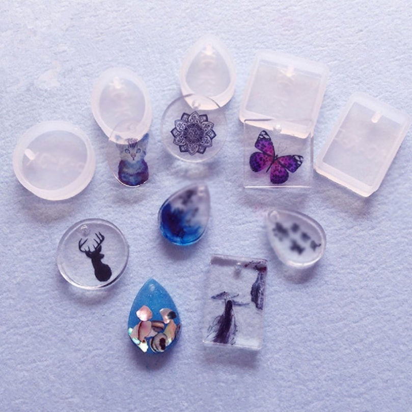 Set 5 Khuôn Silicone Làm Mặt Vòng cổ Thủ Công