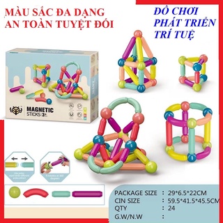 Đồ chơi Nam châm lắp ráp , xếp hình khối xây dựng cho bé tư duy sáng tạo - Đồ chơi trí tuệ