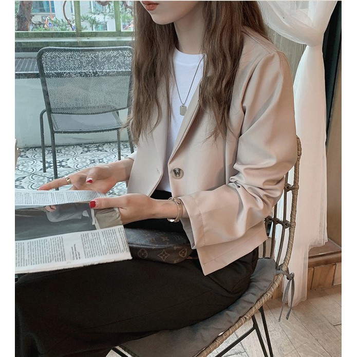 Áo Khoác Suit Trơn Màu Đơn Giản Dành Cho Nữ 37267