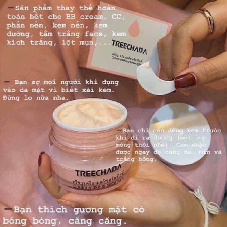 Kem TreeChada Kem Makeup Thái Lan Mỏng Nhẹ, Không Lộ Vân Kem