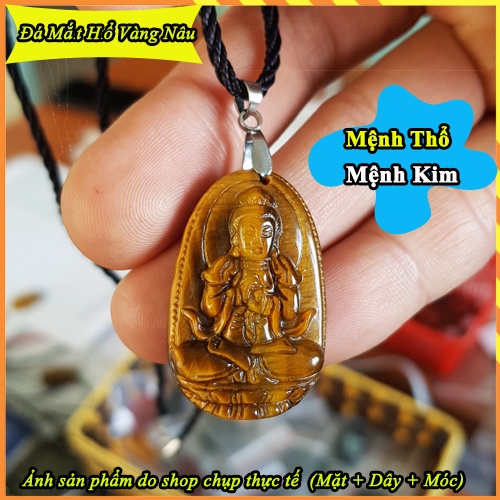 Mặt dây chuyền Phật bản mệnh Như Lai Đại Nhật cho Nam Nữ tuổi Mùi Thân đá phong thủy Tặng kèm [Dây + Móc + Hộp]