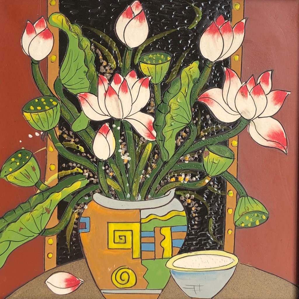 Tranh Gốm Bát Tràng 48 x 48cm