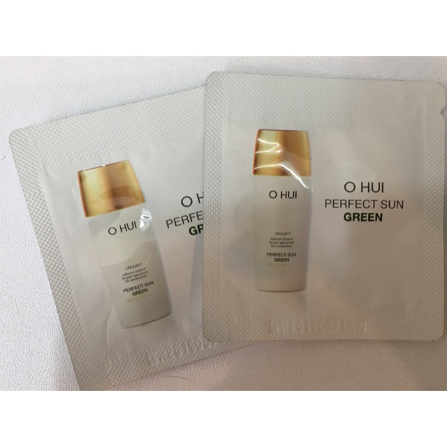 Combo 10 gói sample kem chống nắng Ohui Perfect Sun Green