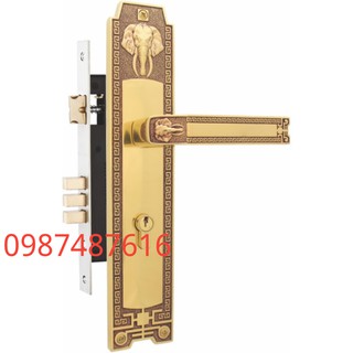 Khóa cửa gỗ bằng đồng Huy Hoàng HC 8528 Đại.