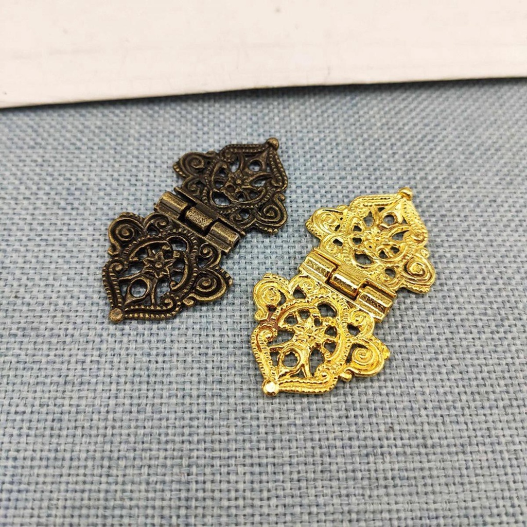 Bản Lề Hộp Gỗ Mini Bằng Hợp Kim Ren Phong Cách Trung Quốc DIY