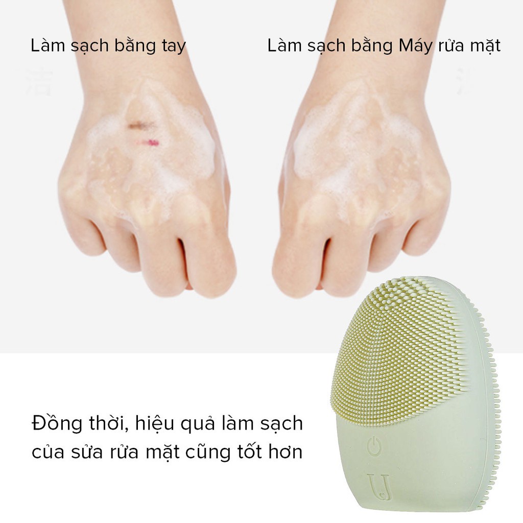 Máy rửa mặt Silicone Miniso cao cấp, chính hãng, làm sạch sâu giúp da trắng sáng mịn