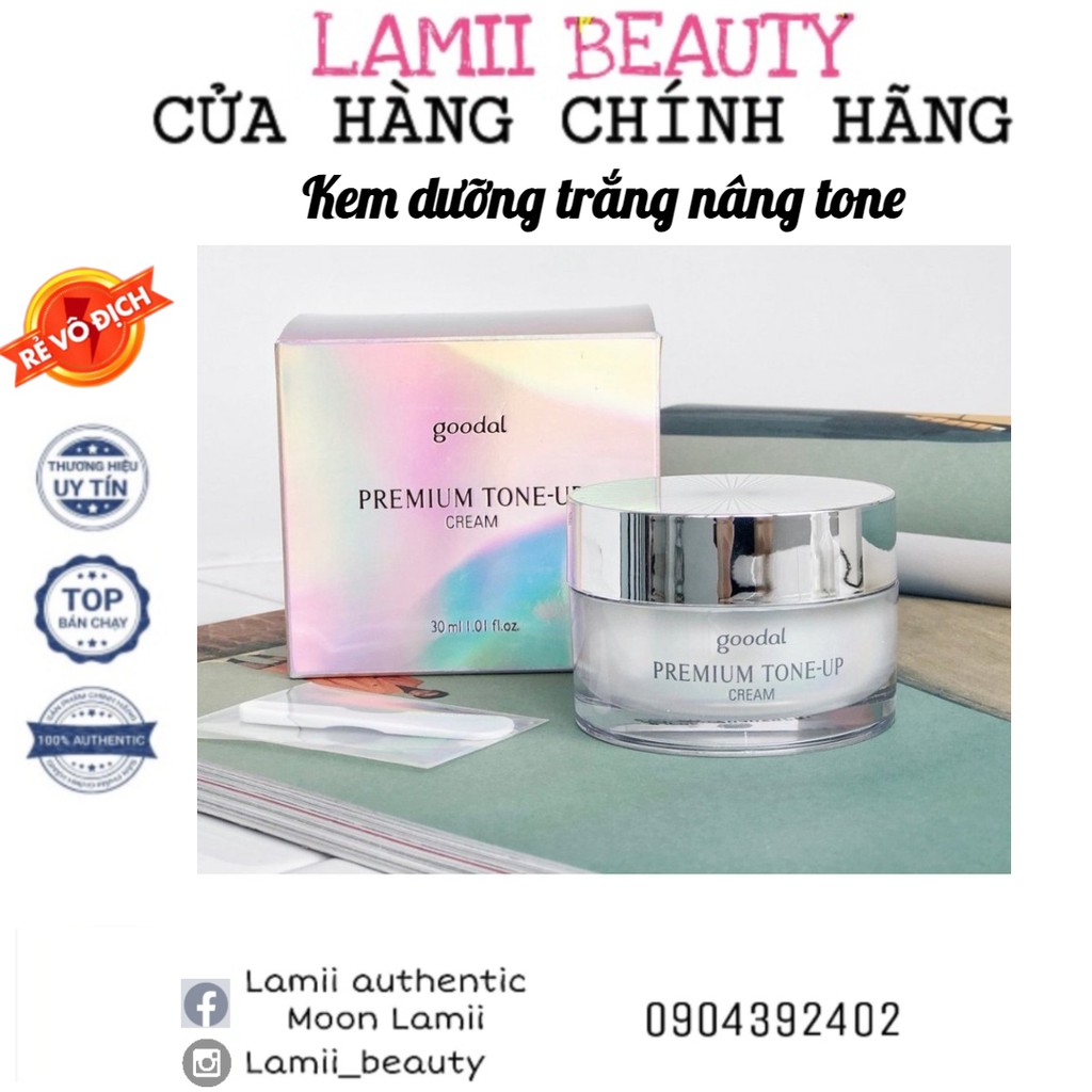 Kem dưỡng trắng nâng tone Goodal Premium Snail Tone Up Cream 2020