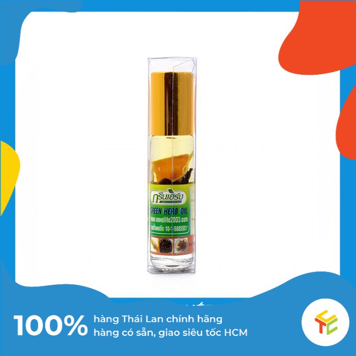 Dầu Lăn Bạc Hà, Nhân Sâm Green Herb Oil 8ml Chính Hãng