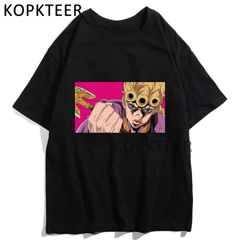 Áo Thun Ngắn Tay In Hình Anime Jojo 'S Bizarre Adventure Dio Brando Jotaro Kujo Giorno Vui Nhộn Thời Trang Mùa Hè