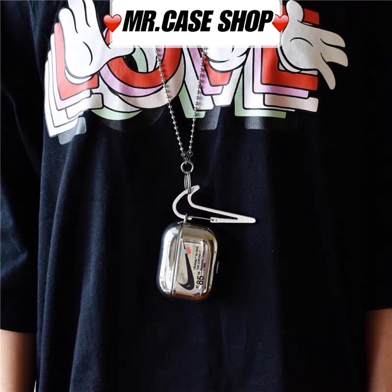 Case Airpods 1/2 /Pro Vỏ Ốp Tai Nghe Hình  Giày Nike Tráng Gương Kèm Móc khoá - Mr.Case AirPods