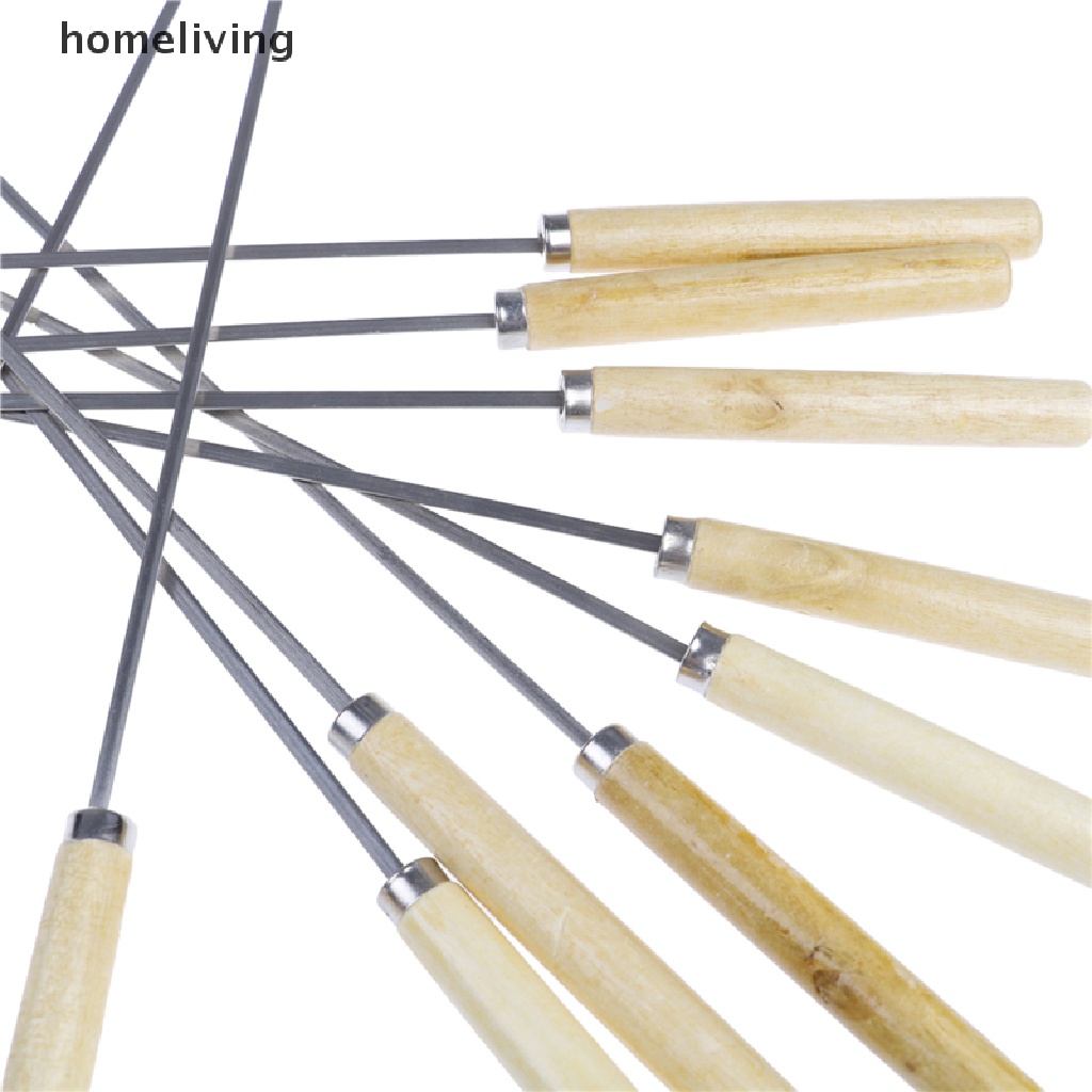 Bộ 10 Xiên Nướng BBQ Bằng Thép Không Gỉ 35cm