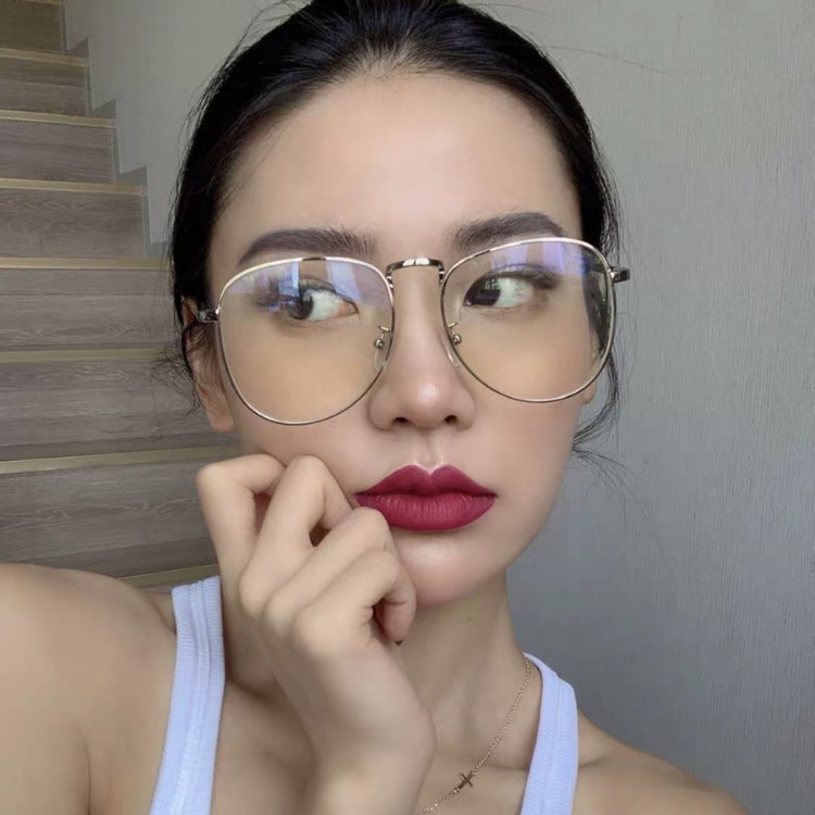 Mắt kính nữ LATIO gọng kim loại cao cấp với thiết kế đơn giản kết hợp với 3 tone màu siêu đẹp - KM2