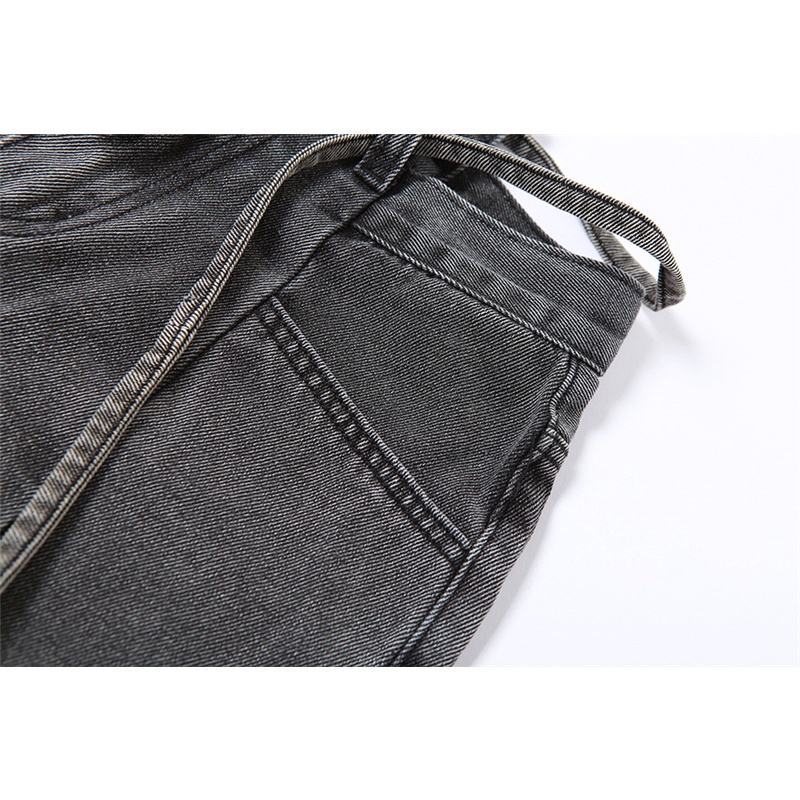 Quần Ống Rộng Lưng Cao Cột Dây Thời Trang Đường Phố Cho Nữ