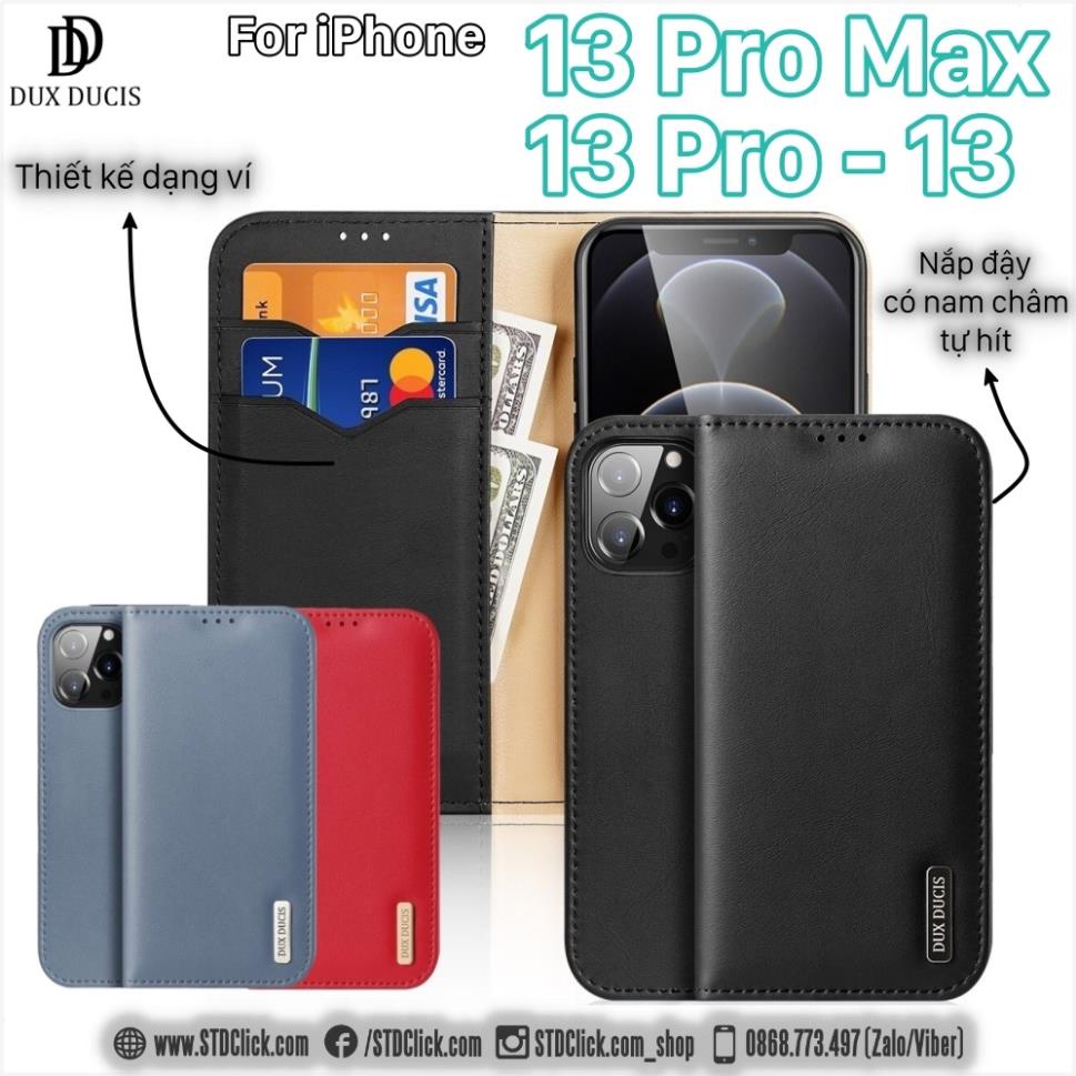 BAO DA IPHONE 13 PRO MAX - 13 PRO - 13 DUX DUCIS HIVO CHÍNH HÃNG