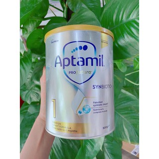 Sữa bột Aptamil Synbiotics Úc cho bé từ sơ sinh trở lên hộp 900g - hàng nội địa ÚC ( mẫu mới 2021)